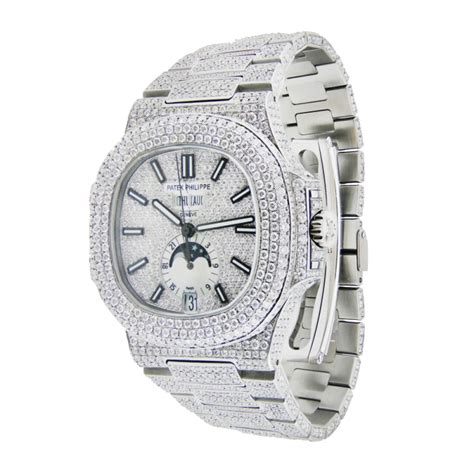 patek philippe iced out price|patek philippe nautilus diamond price.